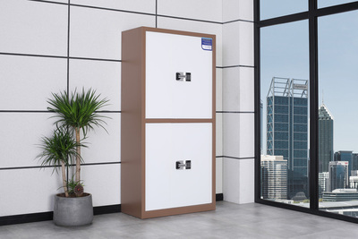 通雙節(jié)保密柜（咖白）