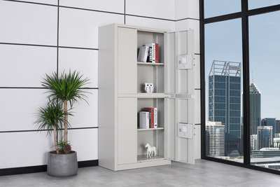 通雙節(jié)保密柜（淺灰）