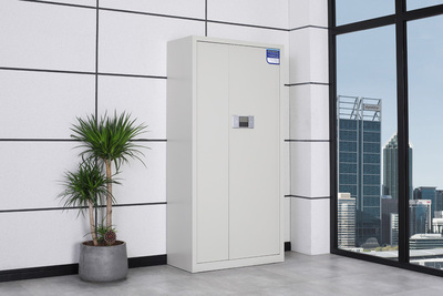 通門無斗保密柜（淺灰）